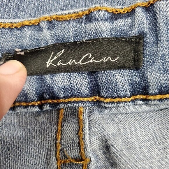 KANCAN Women's Estillo Distressed Mid Rise Skinny Blue Denim Jeans Size … - Picture 10 of 13